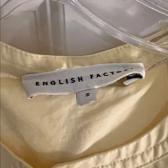 English Factory Cotton Tie-Neck Mini Shirt Dress - Picture 6 of 7